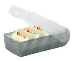 HAN Karteibox CROCO DIN A7 Quer Mit 5 Stützplatten Und 100 Karten, Transluzent-grau