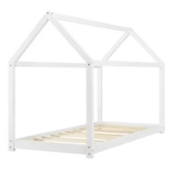En.casa Kinderbett Hausbett 90x200cm Holzbett Jugendbett Aus Kiefernholz In Verschiedenen Farben -Mytoys Home Store 17578455 05