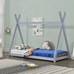 En.casa Kinderbett Tipi Design 90x200cm Jugendbett Aus Kiefernholz In Verschiedenen Farben -Mytoys Home Store 17578698 03