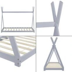 En.casa Kinderbett Tipi Design 90x200cm Jugendbett Aus Kiefernholz In Verschiedenen Farben -Mytoys Home Store 17578698 06