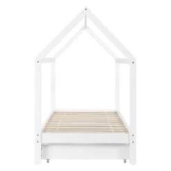 En.casa Kinderbett Mit Bettkasten Hausbett 90x200cm Kiefernholz Weiß -Mytoys Home Store 17578815 05