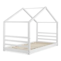 En.casa Kinderbett 90 X 200 Cm Haus Holz Weiß Bettenhaus Hausbett Kinder Bett -Mytoys Home Store 17578908 03