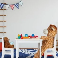 Relaxdays Kindertisch Mit 2 Stühlen Weiß/natur -Mytoys Home Store 17580712 03