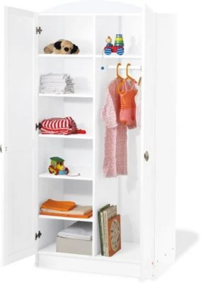 Pinolino Kleiderschrank LAURA, 2-türig, Weiß 4 Pinolino Kleiderschrank LAURA, 2-türig, Weiß – Bild 2