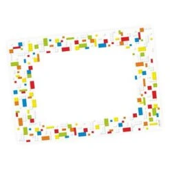 Nikima Papierunterlage A2 Schreibtischunterlage Bausteine Bunt Schreibtischunterlagen