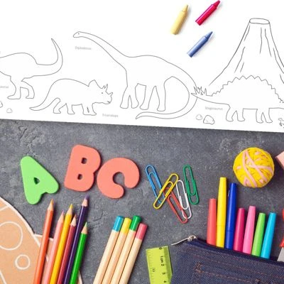 Nikima Papierunterlage A2 Schreibtischunterlage Dinosaurier Zum Ausmalen Schreibtischunterlagen 4 Nikima Papierunterlage A2 Schreibtischunterlage Dinosaurier Zum Ausmalen Schreibtischunterlagen – Bild 2