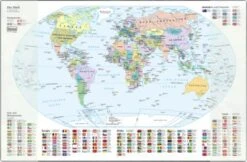 Idena Schreibunterlage Weltkarte 58,5 X 38,5 Cm