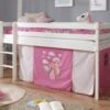 TICAA Hochbett Kiefer Weiß Vorhang "Horse Rosa-Pink 4tlg" -Mytoys Home Store 18942355 01