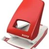 LEITZ Nexxt Starker Bürolocher Rot, Lochabstand: 80 Mm, Stanzleistung: 40 Blatt / 80 G/ M² -Mytoys Home Store 19211501 01