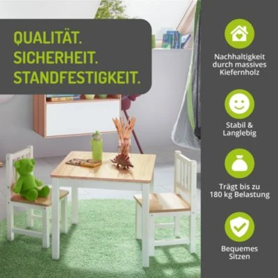 Bomi Kindersitzgruppe Amy Natur-Weiß 5 Bomi Kindersitzgruppe Amy Natur-Weiß – Bild 3