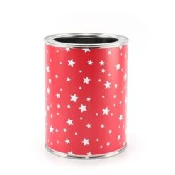 Nikima Stiftebecher Sterne Rot/weiß - Kinder Stifteköcher Stiftehalter Stifteköcher