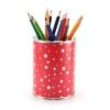 Nikima Stiftebecher Sterne Rot/weiß Inkl. 12 Dreikant Buntstiften Stifteköcher Stifteköcher -Mytoys Home Store 19306290 01