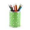 Nikima Stiftebecher Sterne Grün/weiß Inkl. 12 Dreikant Buntstiften Stifteköcher Stifteköcher