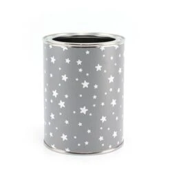 Nikima Stiftebecher Sterne Grau/weiß - Kinder Stifteköcher Stiftehalter Stifteköcher