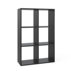 Vicco Raumteiler 6 Fächer Schwarz