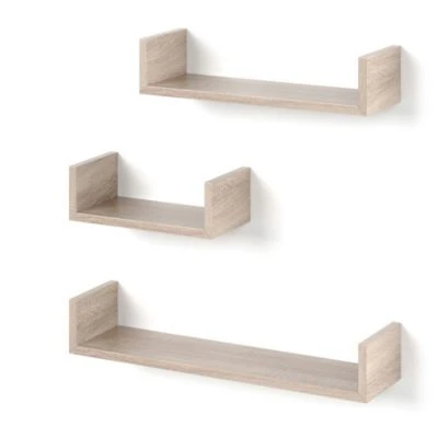 Vicco U Form Wandregal 3er Set Sonoma 3 Vicco U Form Wandregal 3er Set Sonoma