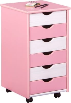 Inter Link ABC Rollcontainer TITJE, Rosa/weiß 3 Inter Link ABC Rollcontainer TITJE, Rosa/weiß