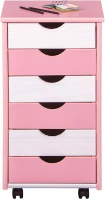 Inter Link ABC Rollcontainer TITJE, Rosa/weiß 6 Inter Link ABC Rollcontainer TITJE, Rosa/weiß – Bild 4