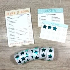 Nikima Papeterie Belohnungssystem Für Kinder - 1 Block Aufgabenliste, 25 Gutscheine, 100 Belohnungssticker, 1 Booklet Schreibtisch-Organizer 11 Nikima Papeterie Belohnungssystem Für Kinder - 1 Block Aufgabenliste, 25 Gutscheine, 100 Belohnungssticker, 1 Booklet Schreibtisch-Organizer -Mytoys Home Store 19875668 05