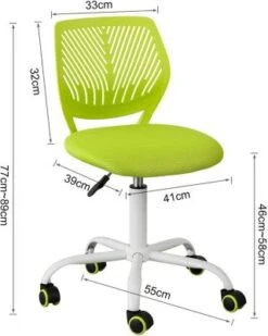 SoBuy® Drehstuhl Schreibtischstuhl Mit Rücklehne, Arbeitsstuhl Höhenverstellbar,Kinder Jugend -Mytoys Home Store 20127017 05