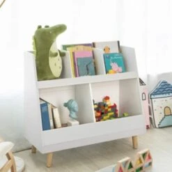 SoBuy® Kinderregal Mit 5 Fächern Bücherregal Aufbewahrungsregal Für Kinder Standregal Mit Massivholzbeine -Mytoys Home Store 20127084 03