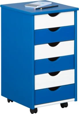 Inter Link ABC Rollcontainer TITJE, Blau/weiß 4 Inter Link ABC Rollcontainer TITJE, Blau/weiß – Bild 2