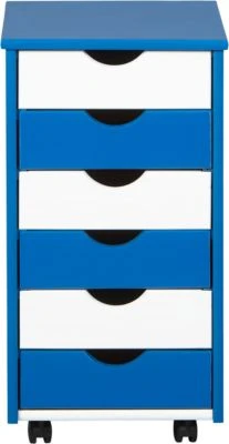 Inter Link ABC Rollcontainer TITJE, Blau/weiß 6 Inter Link ABC Rollcontainer TITJE, Blau/weiß – Bild 4