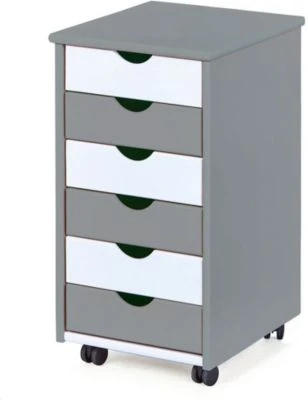 Rollcontainer Pijii Grau/weiß Von Inter Link 3 Rollcontainer Pijii Grau/weiß Von Inter Link