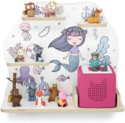 Stadtecken Regal Für Musikbox "Meerjungfrau Weiss", Klein - Geeignet Für Toniebox