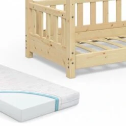 VitaliSpa Kinderbett Design 70x140 Naturholz Mit Matratze -Mytoys Home Store 20850683 06