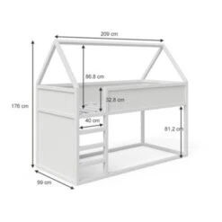 VitaliSpa Kinderhochbett Pinoccio Weiß -Mytoys Home Store 20850738 03