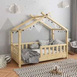 VitaliSpa Kinderbett Design 70x140 Naturholz 11 VitaliSpa Kinderbett Design 70x140 Naturholz -Mytoys Home Store 20850739 04