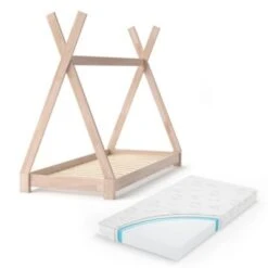 VitaliSpa Kinderbett TIPI 80 X 160 Cm Natur Mit Matratze