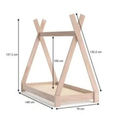 VitaliSpa Kinderbett TIPI 70 X 140 Cm Natur -Mytoys Home Store 20850760 03