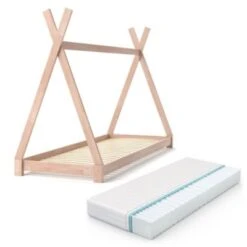 VitaliSpa Kinderbett TIPI 90 X 200 Cm Natur Mit Matratze