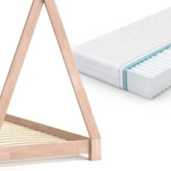 VitaliSpa Kinderbett TIPI 90 X 200 Cm Natur Mit Matratze -Mytoys Home Store 20850804 06