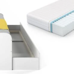 VitaliSpa Bett Enzo Mit Gästeliege 90x200cm Weiß Mit Matratze 13 VitaliSpa Bett Enzo Mit Gästeliege 90x200cm Weiß Mit Matratze -Mytoys Home Store 20850806 06