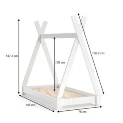 VitaliSpa Kinderbett TIPI 70 X 140 Cm Weiß Mit Matratze -Mytoys Home Store 20850817 03