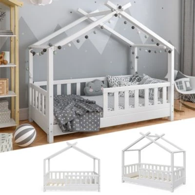 VitaliSpa Kinderbett Design 70x140 Cm Mit Zaun Weiß 4 VitaliSpa Kinderbett Design 70x140 Cm Mit Zaun Weiß – Bild 2