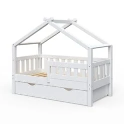VitaliSpa Design Kinderbett 140 X 70 Cm Weiß Mit Bettschublade Und Lattenrost
