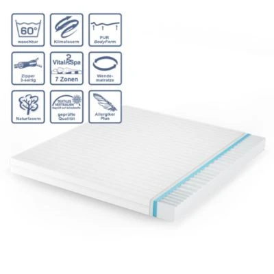 VitaliSpa Matratze Calma Comfort Plus Premium Kaltschaum 7 Zonen 160x200 H2 8 VitaliSpa Matratze Calma Comfort Plus Premium Kaltschaum 7 Zonen 160x200 H2 – Bild 6