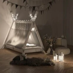 VitaliSpa Kinderbett Hausbett Tipi + Überwurf 80x160cm Indianerzelt Indianerbett 13 VitaliSpa Kinderbett Hausbett Tipi + Überwurf 80x160cm Indianerzelt Indianerbett -Mytoys Home Store 20850843 06