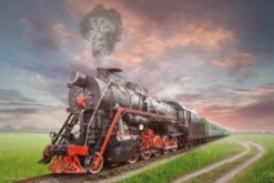 Coveryourdesk Schreibtischunterlage Schreibtischunterlage Schreibunterlage Aus Premium Vinyl - Dampflok Schwarz - 60 X 40 Cm