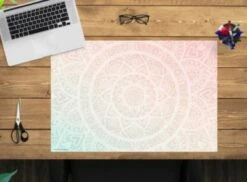 Coveryourdesk Schreibtischunterlage Schreibtischunterlage Schreibunterlage Aus Premium Vinyl - Mandala Rot-grün - 60 X 40 Cm -Mytoys Home Store 20912024 02