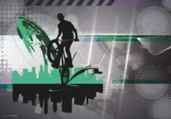 Coveryourdesk Schreibtischunterlage Schreibtischunterlage Schreibunterlage Aus Premium Vinyl - City BMX - Mountainbike - 60 X 40 Cm