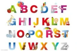 Coveryourdesk Schreibtischunterlage Schreibtischunterlage Schreibunterlage Aus Premium Vinyl - Für Kinder Und Schüler - Abc - 60 X 40 Cm