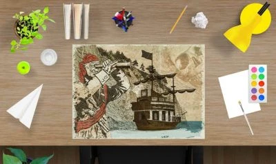 Coveryourdesk Schreibtischunterlage Schreibtischunterlage Schreibunterlage Aus Premium Vinyl - Für Kinder - Pirat - 60 X 40 Cm 4 Coveryourdesk Schreibtischunterlage Schreibtischunterlage Schreibunterlage Aus Premium Vinyl - Für Kinder - Pirat - 60 X 40 Cm – Bild 2