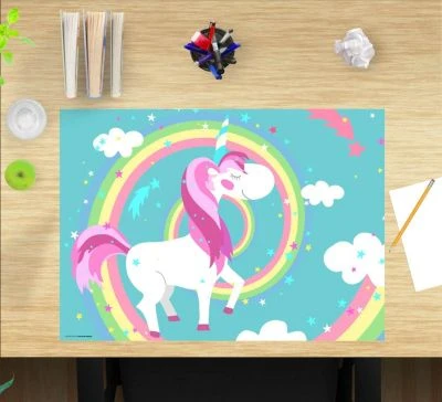 Coveryourdesk Schreibtischunterlage Schreibtischunterlage Schreibunterlage Aus Premium Vinyl - Für Kinder - Einhorn Mit Regenbogen - 60 X 40 Cm 4 Coveryourdesk Schreibtischunterlage Schreibtischunterlage Schreibunterlage Aus Premium Vinyl - Für Kinder - Einhorn Mit Regenbogen - 60 X 40 Cm – Bild 2
