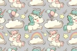 Coveryourdesk Schreibtischunterlage Schreibtischunterlage Schreibunterlage Aus Premium Vinyl - Für Kinder - Süsse Einhärner - 60 X 40 Cm