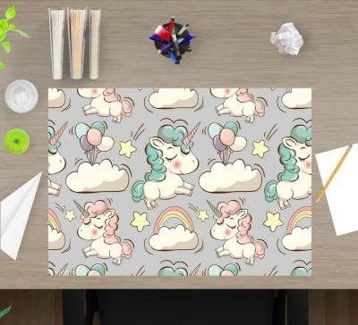 Coveryourdesk Schreibtischunterlage Schreibtischunterlage Schreibunterlage Aus Premium Vinyl - Für Kinder - Süsse Einhärner - 60 X 40 Cm 4 Coveryourdesk Schreibtischunterlage Schreibtischunterlage Schreibunterlage Aus Premium Vinyl - Für Kinder - Süsse Einhärner - 60 X 40 Cm – Bild 2